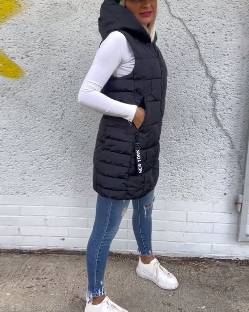 Harper® | Sleeveless Hooded Puffer Jacket