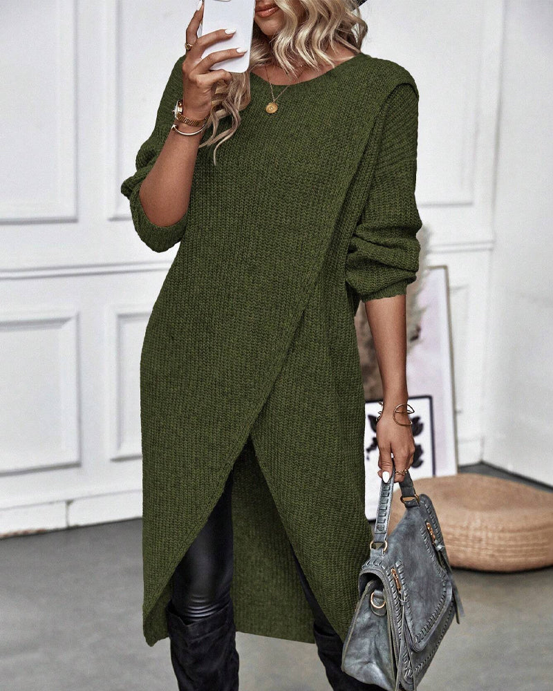 Sabrina® | Asymmetric Sweater Dress
