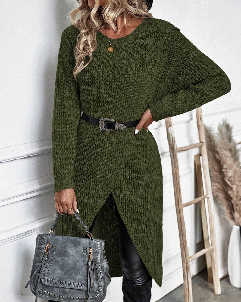 Sabrina® | Asymmetric Sweater Dress