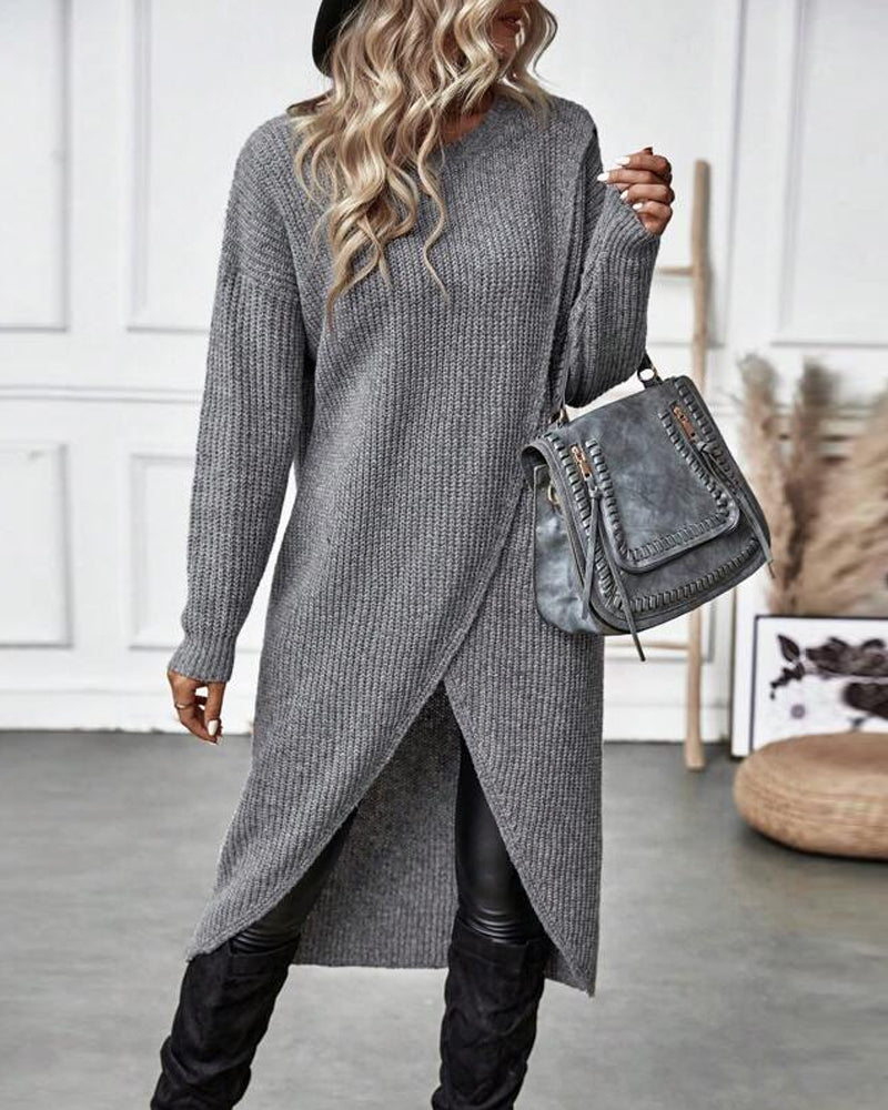 Sabrina® | Asymmetric Sweater Dress