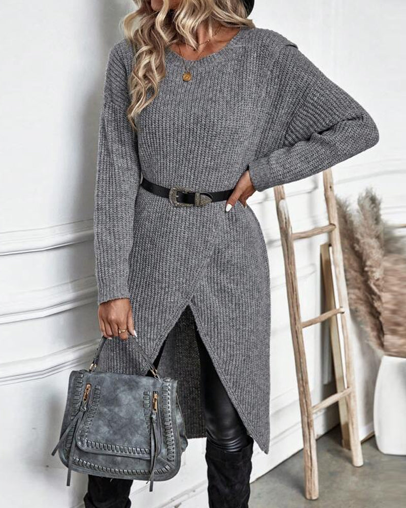 Sabrina® | Asymmetric Sweater Dress
