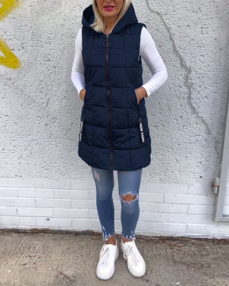 Harper® | Sleeveless Hooded Puffer Jacket