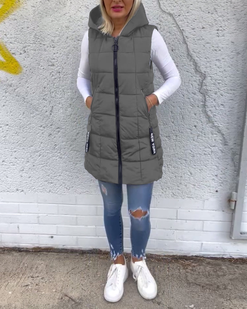 Harper® | Sleeveless Hooded Puffer Jacket