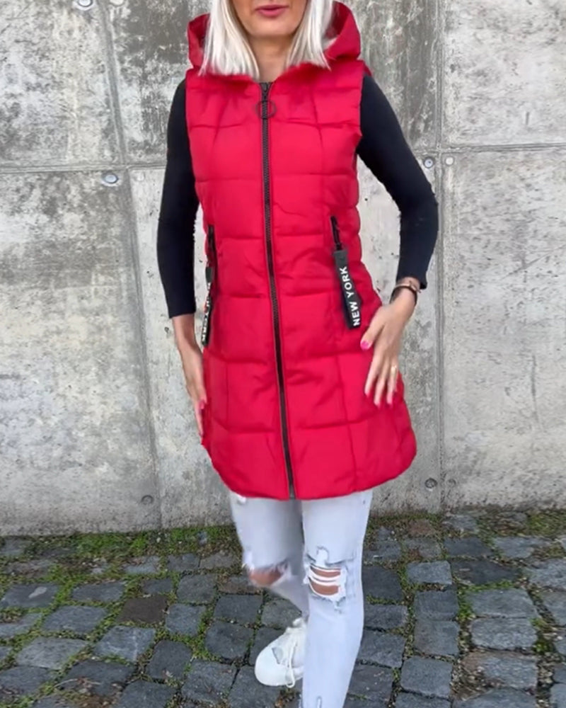 Harper® | Sleeveless Hooded Puffer Jacket