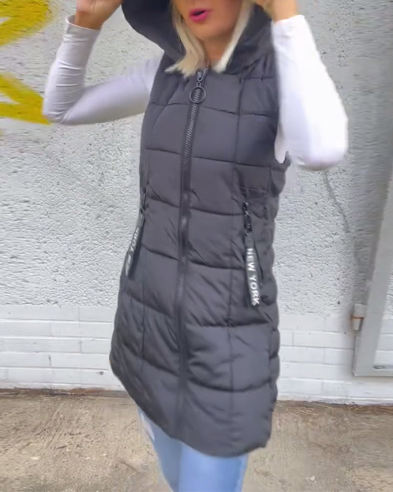 Harper® | Sleeveless Hooded Puffer Jacket