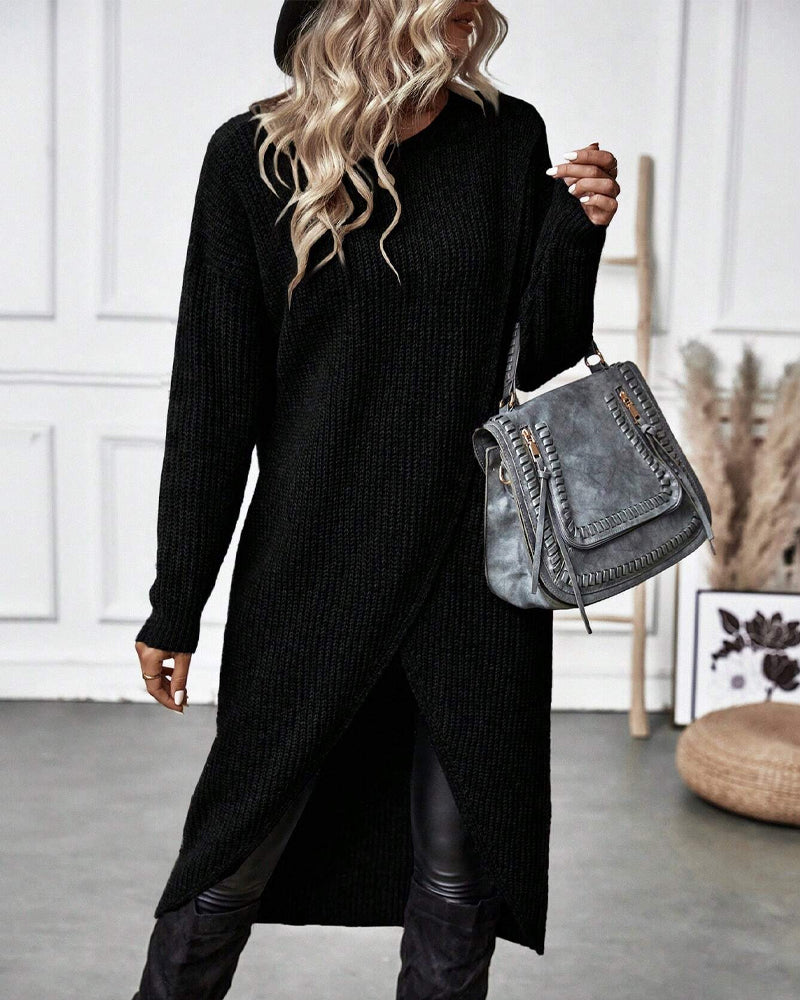 Sabrina® | Asymmetric Sweater Dress