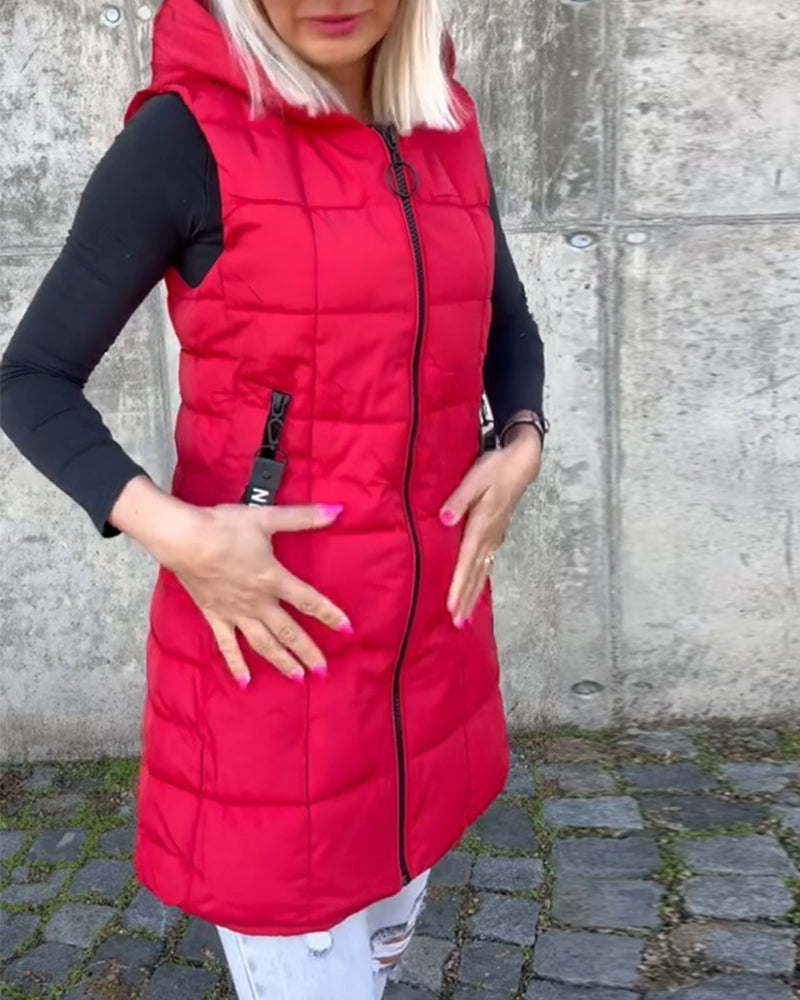 Harper® | Sleeveless Hooded Puffer Jacket