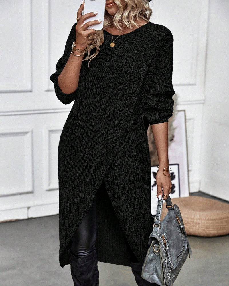 Sabrina® | Asymmetric Sweater Dress