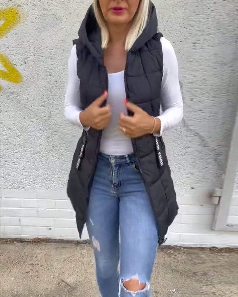 Harper® | Sleeveless Hooded Puffer Jacket