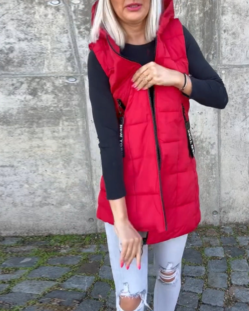 Harper® | Sleeveless Hooded Puffer Jacket