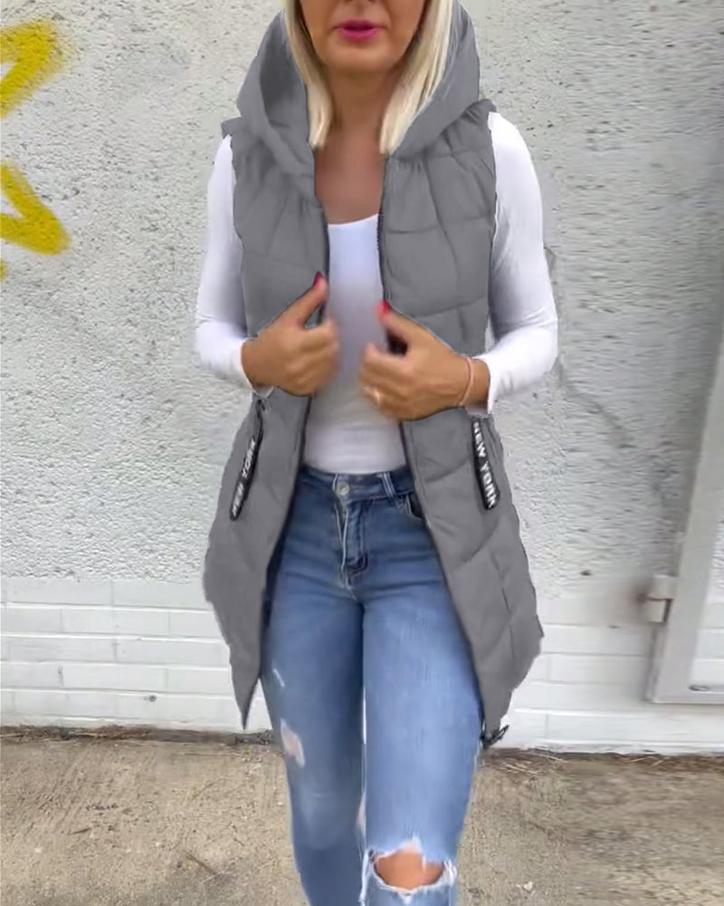 Harper® | Sleeveless Hooded Puffer Jacket