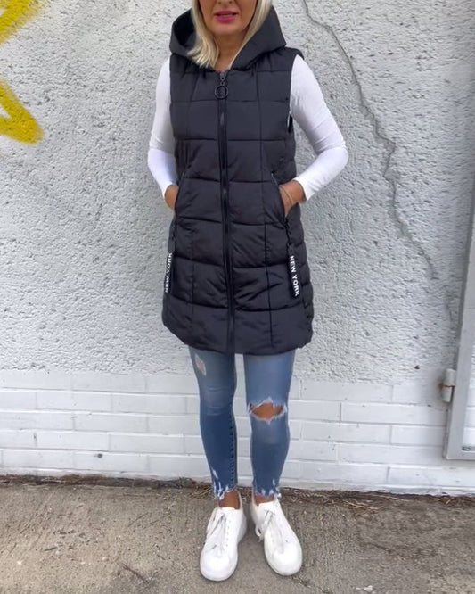 Harper® | Sleeveless Hooded Puffer Jacket