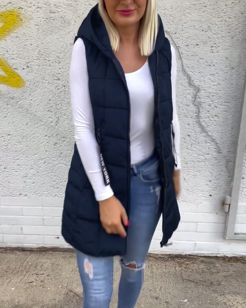 Harper® | Sleeveless Hooded Puffer Jacket