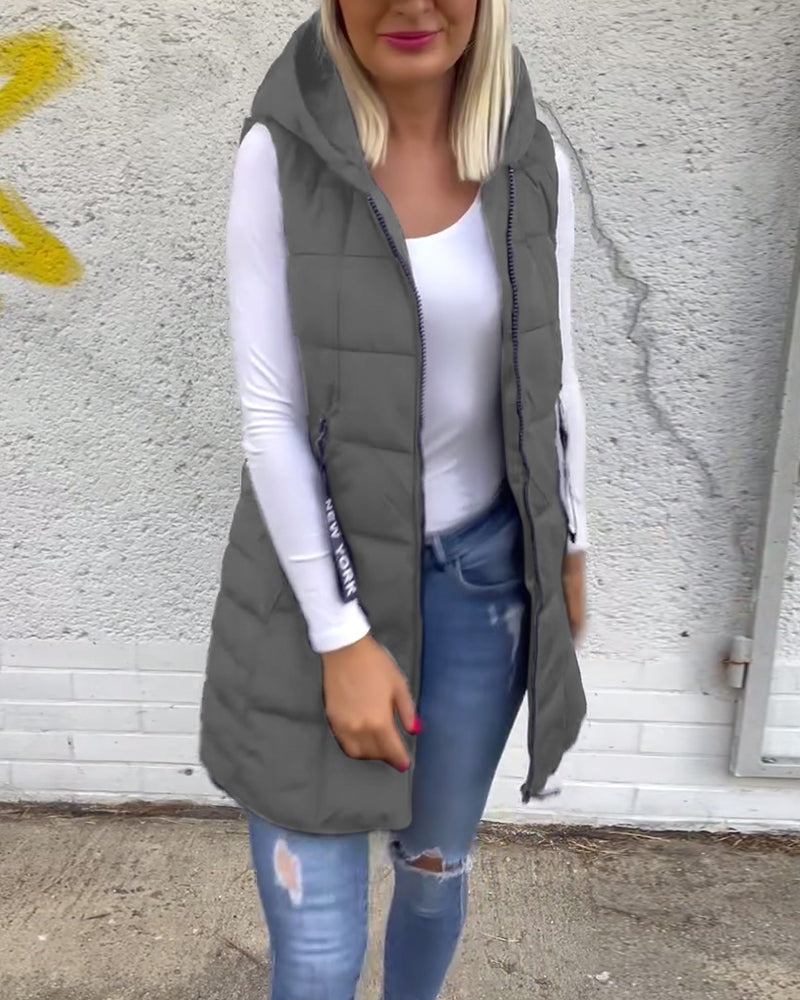 Harper® | Sleeveless Hooded Puffer Jacket