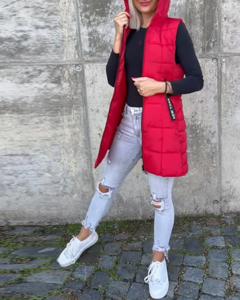 Harper® | Sleeveless Hooded Puffer Jacket