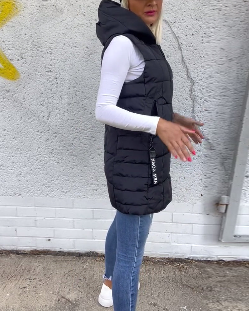 Harper® | Sleeveless Hooded Puffer Jacket