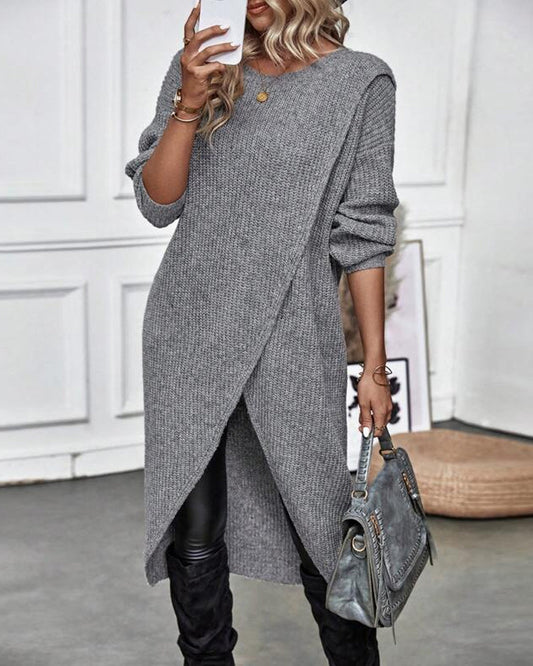 Sabrina® | Asymmetric Sweater Dress