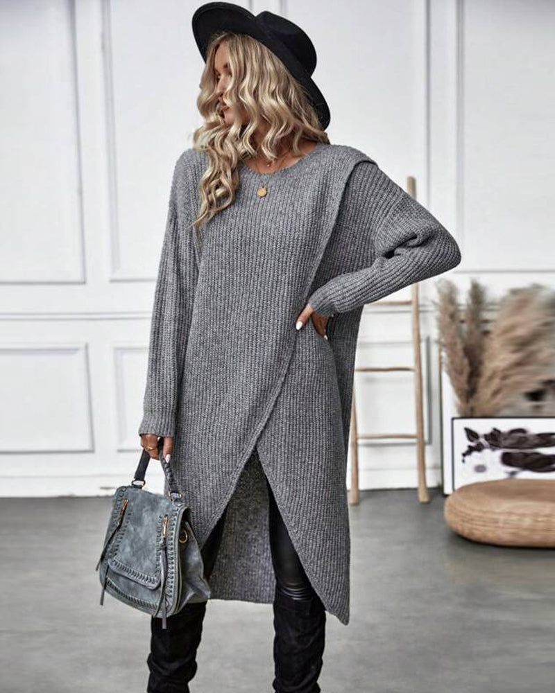 Sabrina® | Asymmetric Sweater Dress