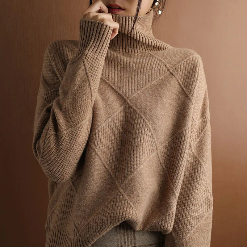 Ariana® - ARGYLE TURTLENECK JUMPER