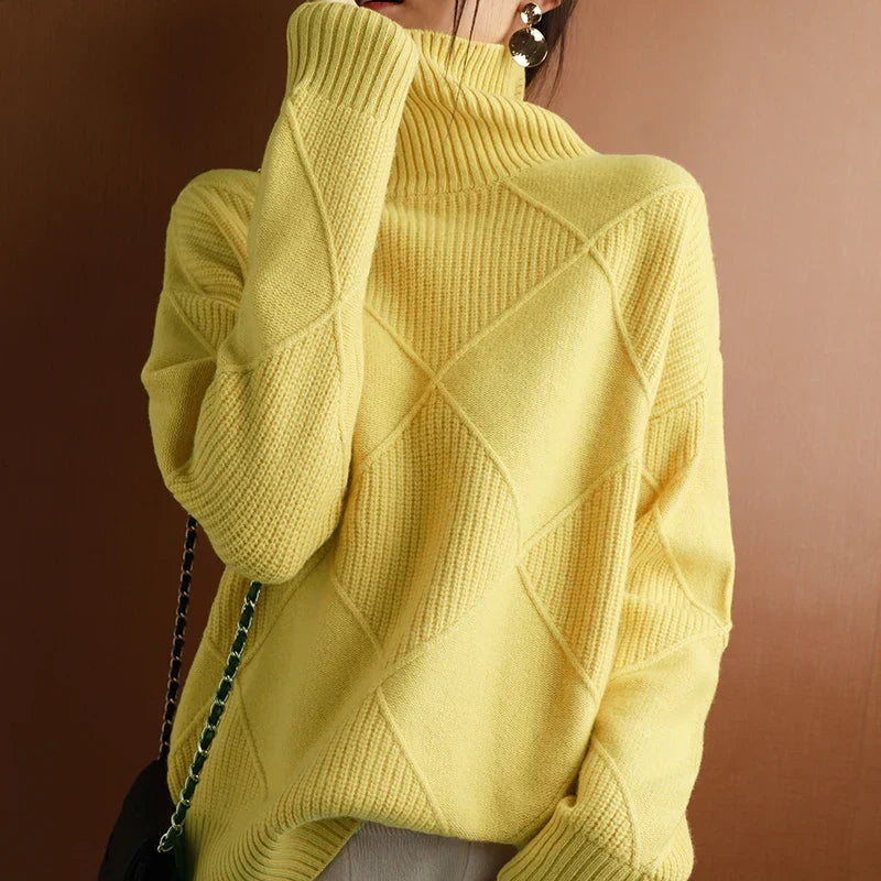 Ariana® - ARGYLE TURTLENECK JUMPER