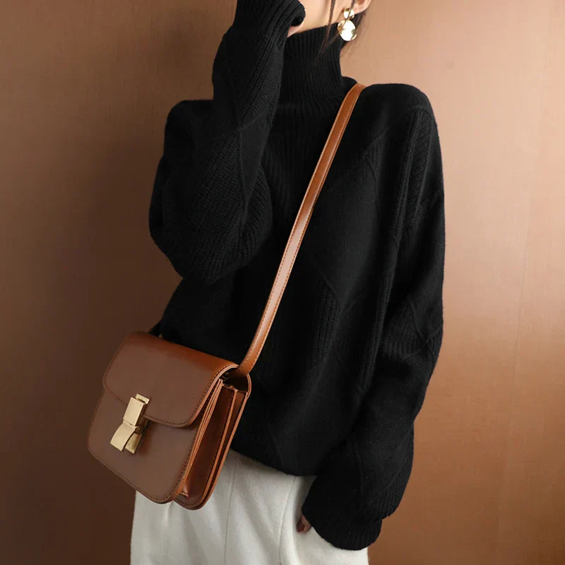 Ariana® - ARGYLE TURTLENECK JUMPER