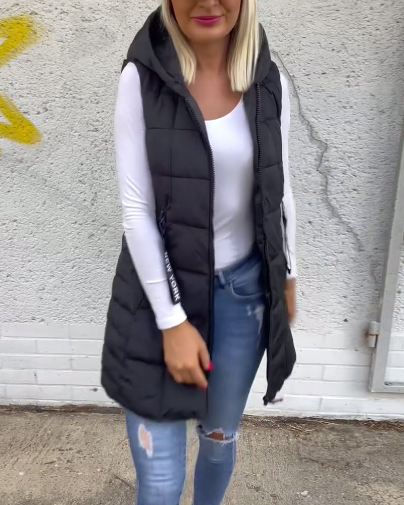 Harper® | Sleeveless Hooded Puffer Jacket