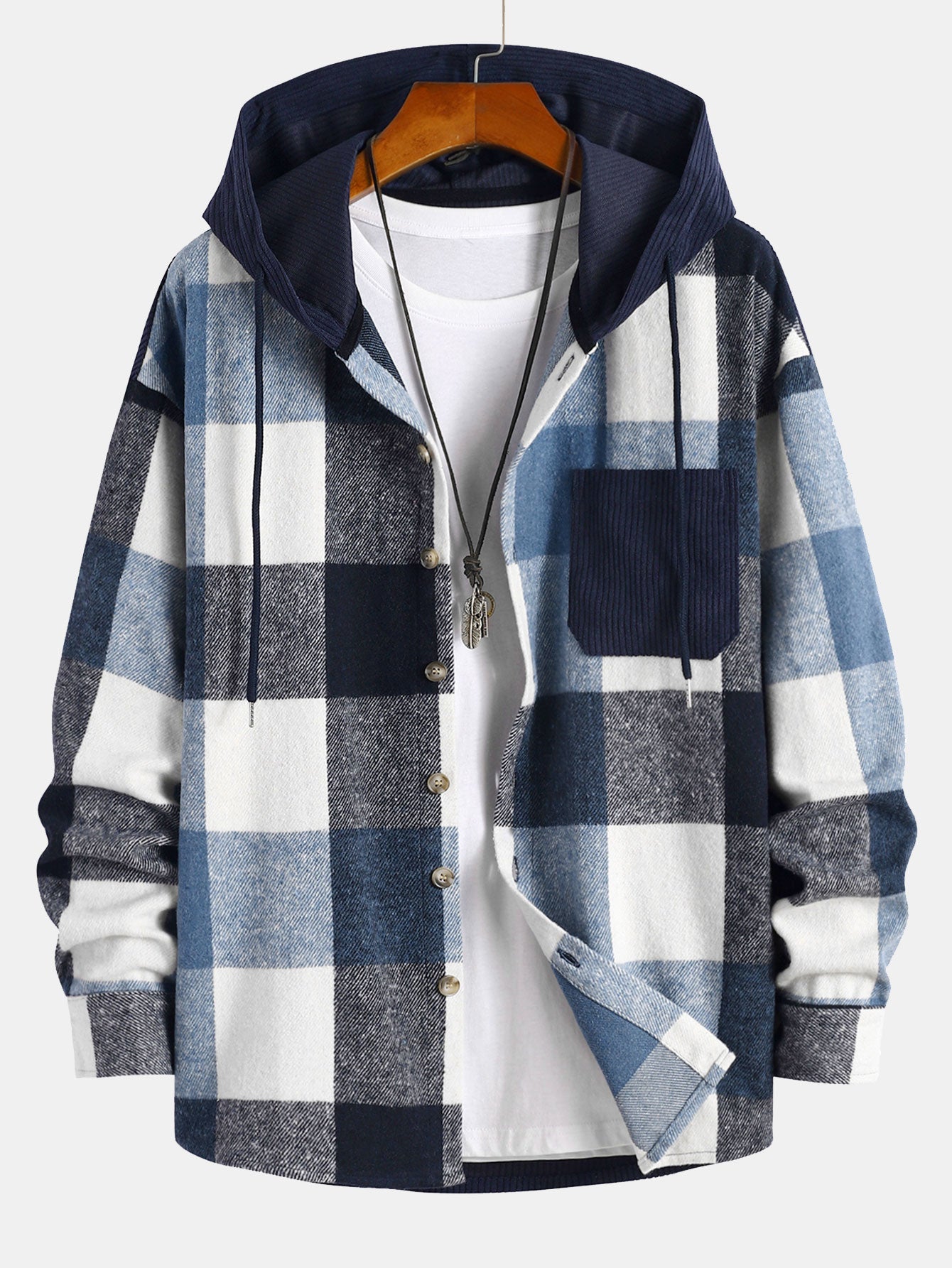 Brandon I Corduroy Hooded Shirt