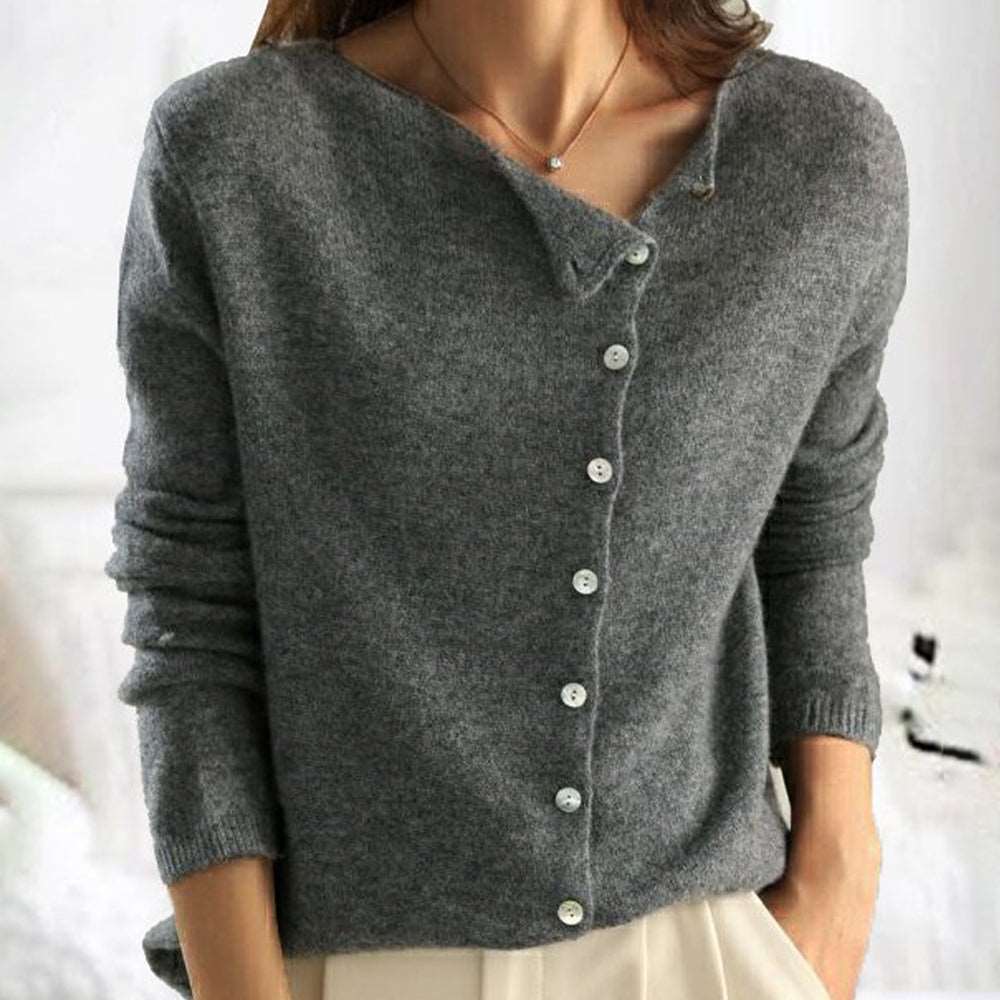 venessa - Button Sweater made from Real Wool