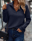 Jenna - Casual Chic Ribbed Sweatshirt