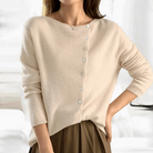 venessa - Button Sweater made from Real Wool