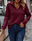 Jenna - Casual Chic Ribbed Sweatshirt